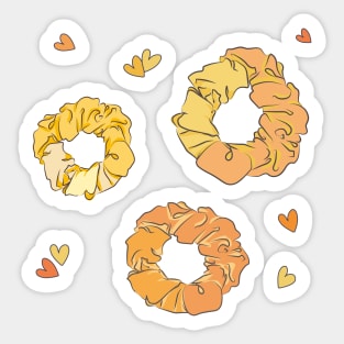 cute hair scrunchie Sticker